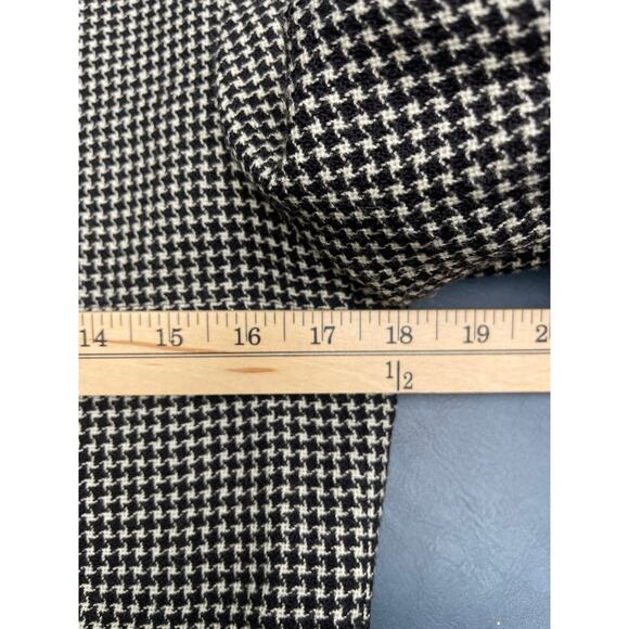 VTG Women's 2 Piece Skirt Suit Black & White Houndstooth 100% Wool Made In USA - Picture 14 of 16